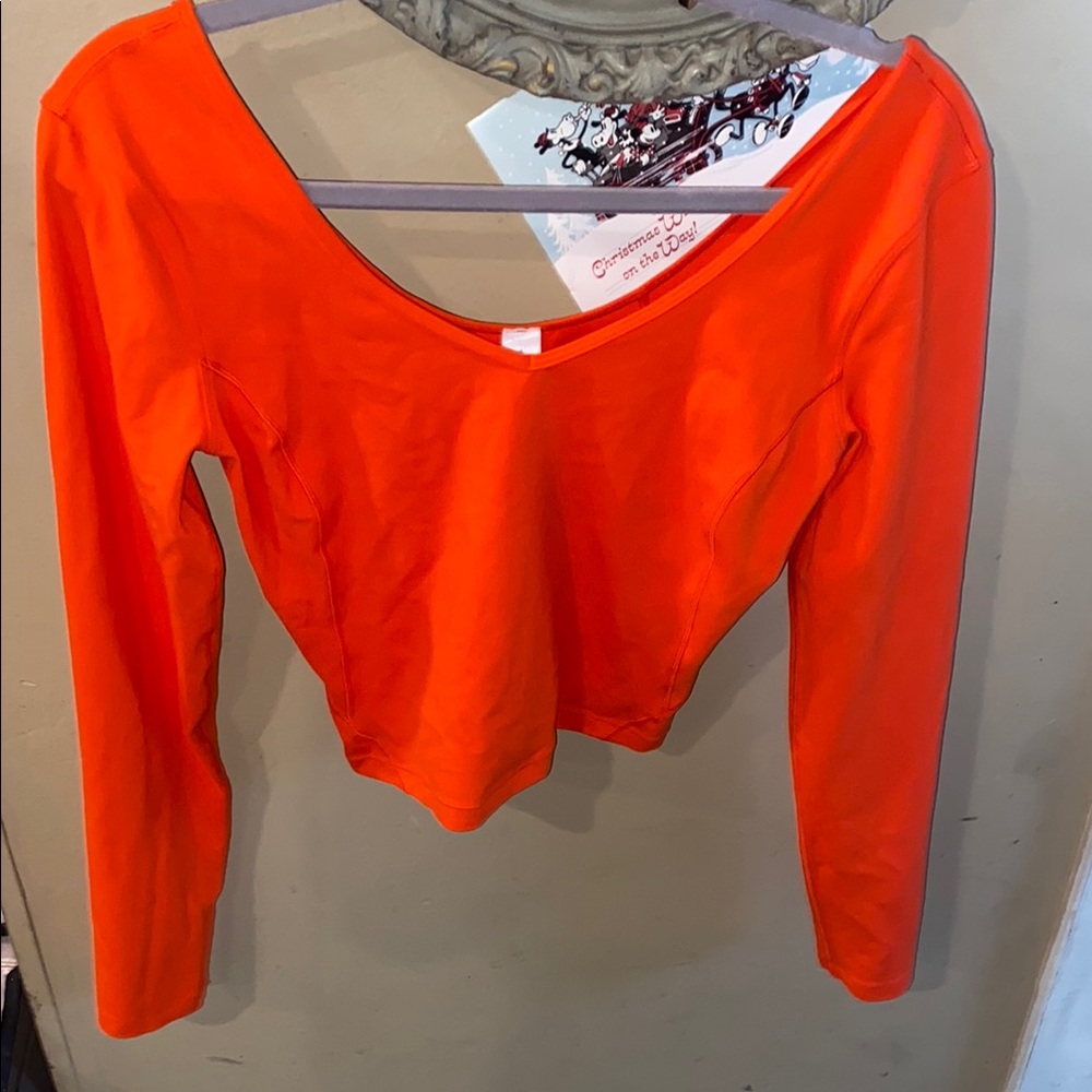 Lululemon Women's Orange Long Sleeve Top